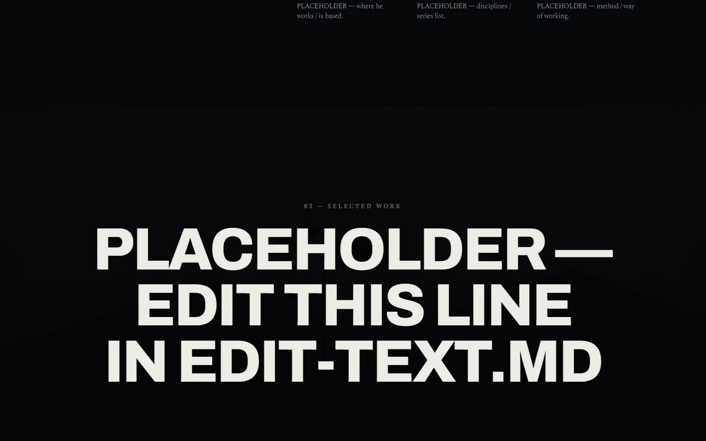 A full-bleed photograph filling the viewport with a small caption beneath.